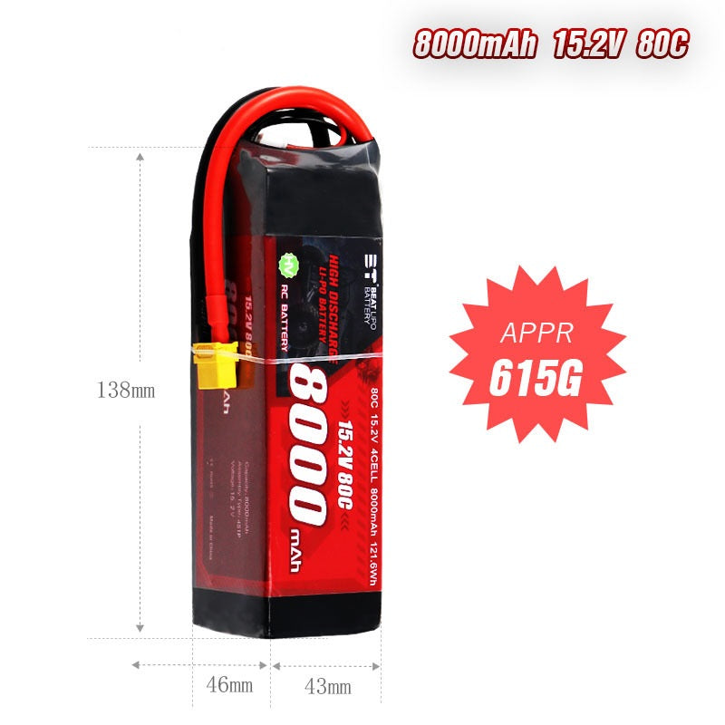 8000mAh 80C LiHV Battery Series – 2S / 3S / 4S / 6S High-Voltage High-Capacity Packs for RC & FPV (XT60 / Anti-Slip T-Plug)