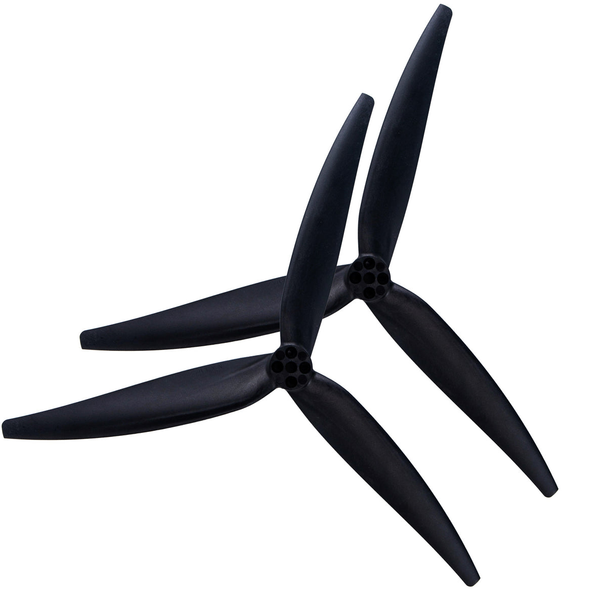 1207 12x7x3 Tri-Blade 12-Inch FPV Propeller Set – Fiberglass/Nylon Composite, High-Lift for Heavy-Lift RC Drones, 2CW+2CCW, Black (4Pcs)