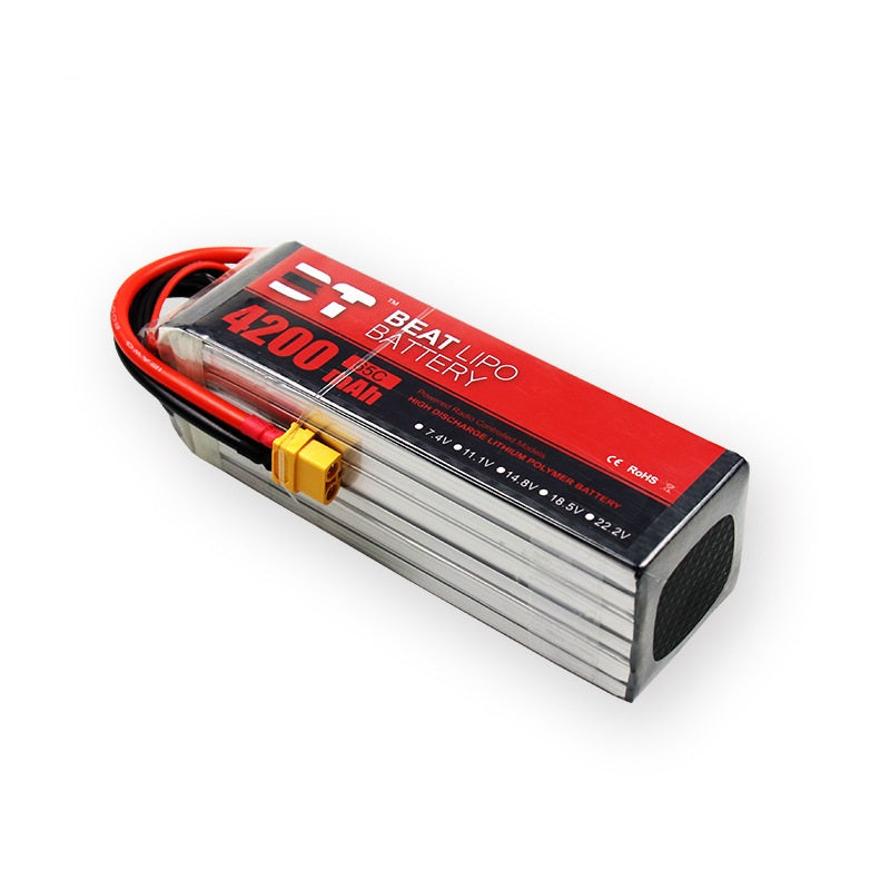 4200mAh 6S 22.2V 65C LiPo Battery – High-Capacity Performance Pack for Large RC & FPV Drones (XT60 / T-Plug)