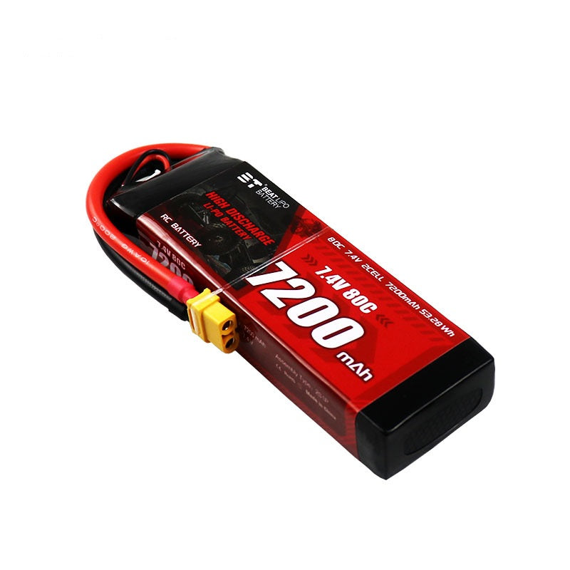 7200mAh 80C LiPo Battery Series – 2S / 3S Ultra-High-Capacity High-Burst Packs for RC Cars & FPV Drones (XT60 / T-Plug)