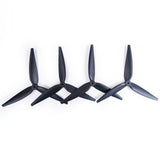 1050 10x5x3 Tri-Blade 10-Inch FPV Propeller Set – Reinforced Nylon, High-Efficiency for DIY RC Drones, 2CW+2CCW Black (4Pcs)