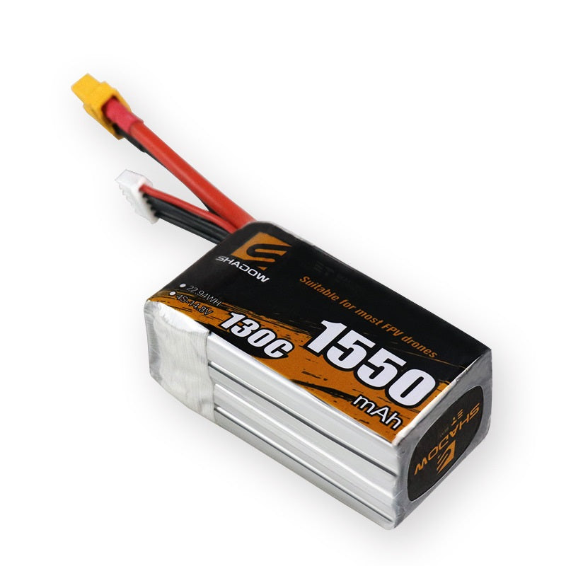 1550mAh 130C LiPo Battery Series – 4S / 6S Lightweight High-Burst Packs for FPV Racing & Freestyle (XT60)