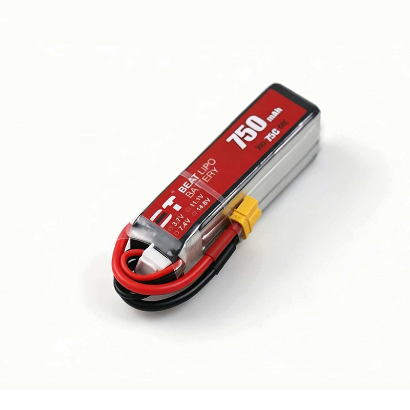 750mAh 75C LiPo Battery Series – 1S-4S Ultra-Light Packs for Micro FPV Drones & Mini RC (PH2.0 / XT30)
