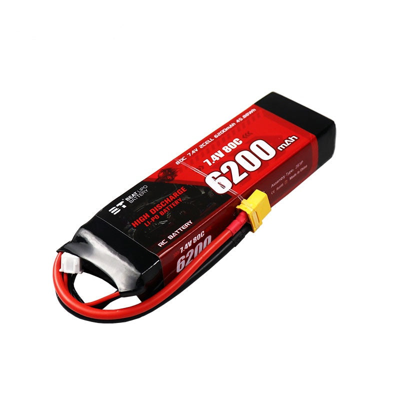 6200mAh 80C LiPo Battery Series – 2S / 3S High-Capacity High-Burst Packs for RC Cars & FPV Drones (XT60 / T-Plug)