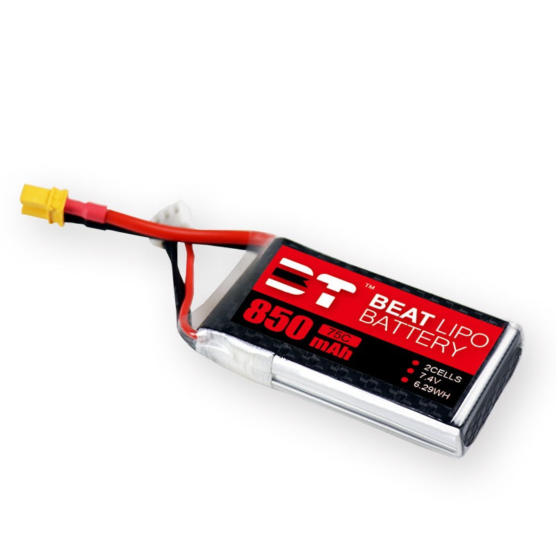 850mAh 75C LiPo Battery Series – 2S / 4S / 6S Ultra-Light High-Burst Packs for FPV Drones & Mini RC (XT60 / XT30)
