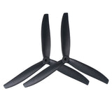8040 8x4x3 Tri-Blade 8-Inch FPV Propeller Set, Long-Range & Freestyle Compatible, 2CW+2CCW Black (4Pcs)
