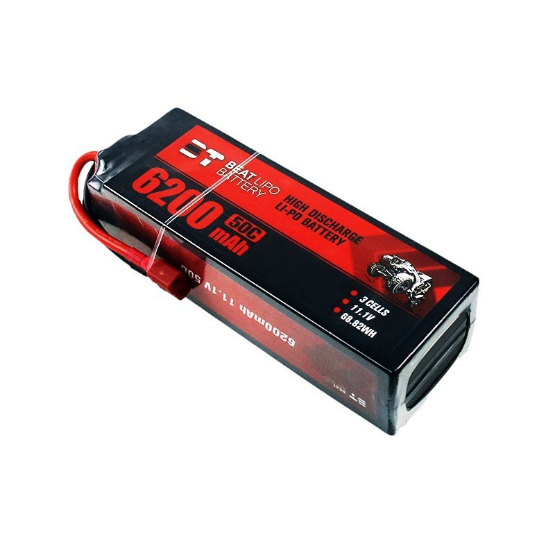 6200mAh 3S 11.1V 50C Hardcase LiPo Battery – Competition-Grade Pack for 1/8-1/10 RC Cars (XT60 / T-Plug)
