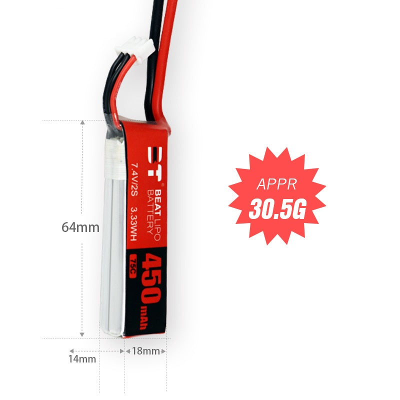 450mAh 75C LiPo Battery Series – 2S / 3S / 4S / 6S Ultra-Light High-Burst Packs for Micro FPV Drones (XT60 / XT30)