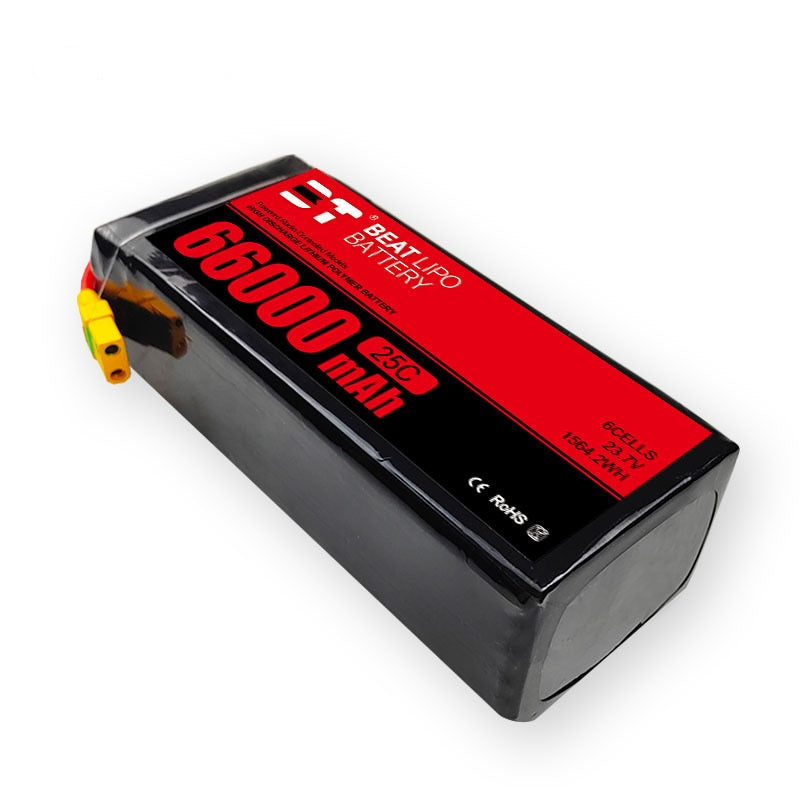 66000mAh 6S 23.7V 25C LiHV Battery – Heavy-Duty Solid-State High-Capacity Pack for Industrial UAVs (XT90 Anti-Spark)