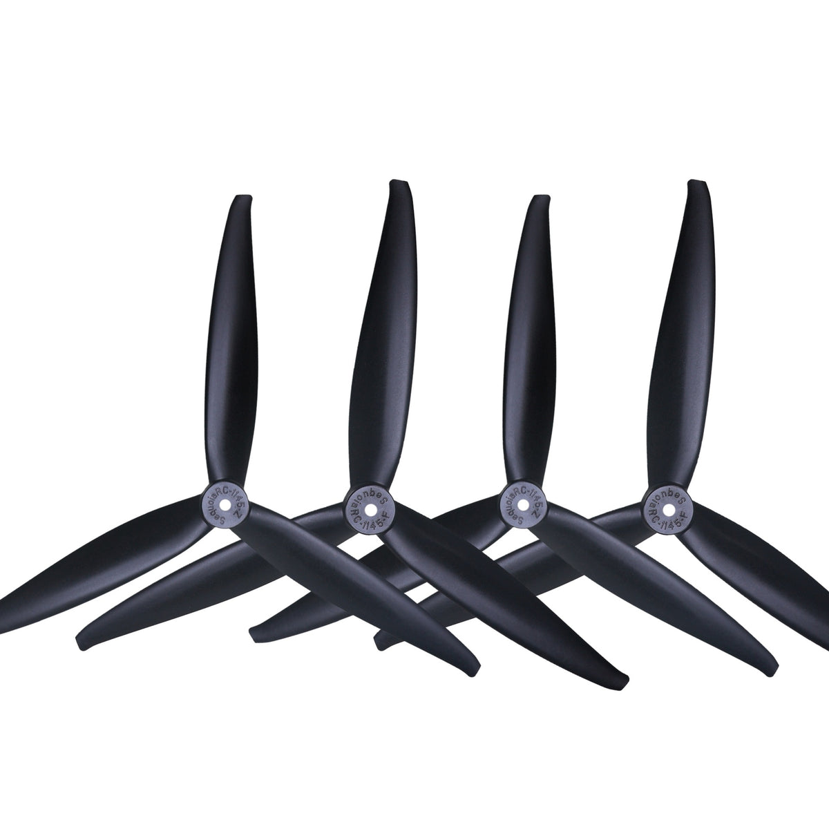 1145 11x4.5 Tri-Blade 11-Inch FPV Racing Propeller Set – Fiberglass/Nylon Composite, High-Speed Performance for 3110-3115 Motors, 2CW+2CCW, Black (4Pcs)