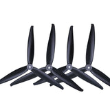 1145 11x4.5 Tri-Blade 11-Inch FPV Racing Propeller Set – Fiberglass/Nylon Composite, High-Speed Performance for 3110-3115 Motors, 2CW+2CCW, Black (4Pcs)