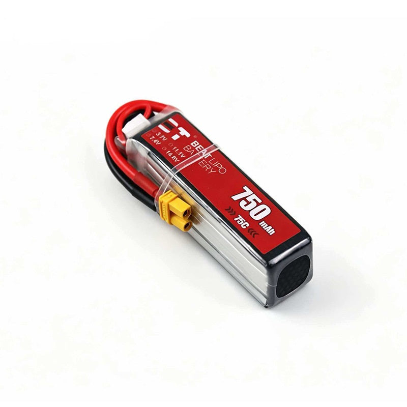 750mAh 75C LiPo Battery Series – 1S-4S Ultra-Light Packs for Micro FPV Drones & Mini RC (PH2.0 / XT30)