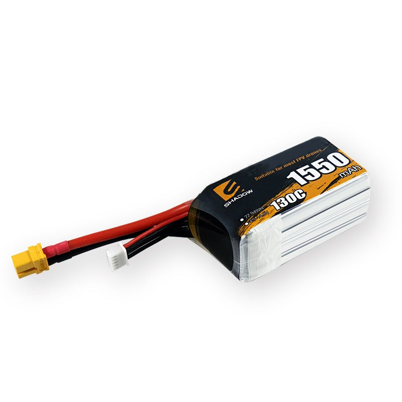 1550mAh 130C LiPo Battery Series – 4S / 6S Lightweight High-Burst Packs for FPV Racing & Freestyle (XT60)