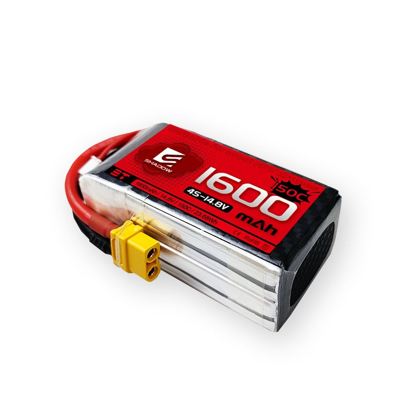 1600mAh 150C LiPo Battery Series – 4S / 6S High-Capacity High-Burst Packs for FPV Racing & Freestyle (XT60)