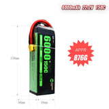 6000mAh 6S 22.2V 150C LiPo Battery – Ultimate High-Capacity Race Pack for Large-Scale RC & FPV (XT60)