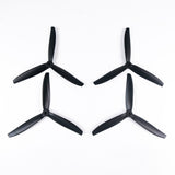 7040 7x4x3 Tri-Blade 7-Inch FPV Propeller Set – 2CW+2CCW, Durable for Freestyle & DIY Drones, Black (4Pcs)