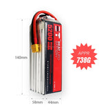 5200mAh 6S 22.2V 65C LiPo Battery – High-Capacity Race Pack for Large-Scale RC & FPV Drones (XT60 / T-Plug)