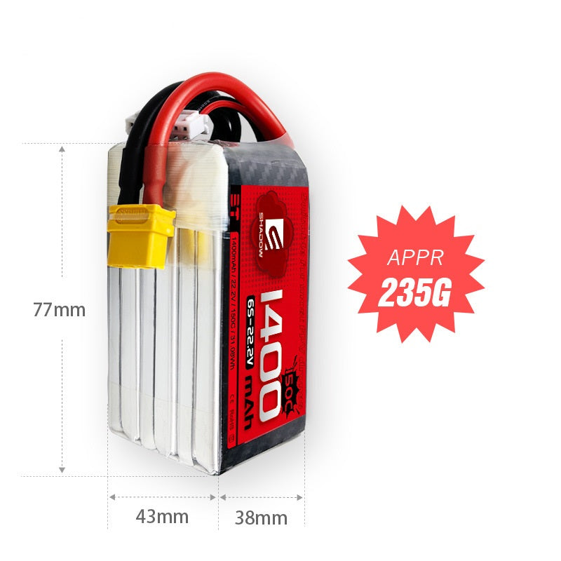 1400mAh 150C LiPo Battery Series – 4S / 6S Ultra-Light High-Burst Packs for FPV Racing & Freestyle (XT60)