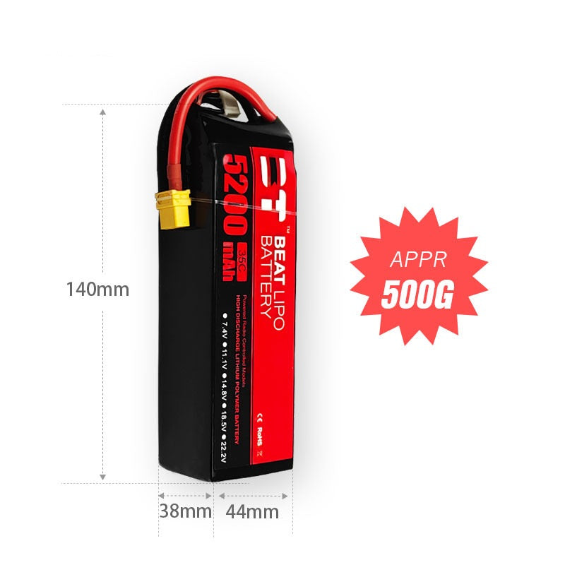 5200mAh 35C LiPo Battery Series – 4S / 6S High-Capacity Long-Endurance Packs for FPV Drones & RC (XT60 / T-Plug)