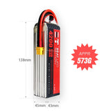 4200mAh 6S 22.2V 65C LiPo Battery – High-Capacity Performance Pack for Large RC & FPV Drones (XT60 / T-Plug)