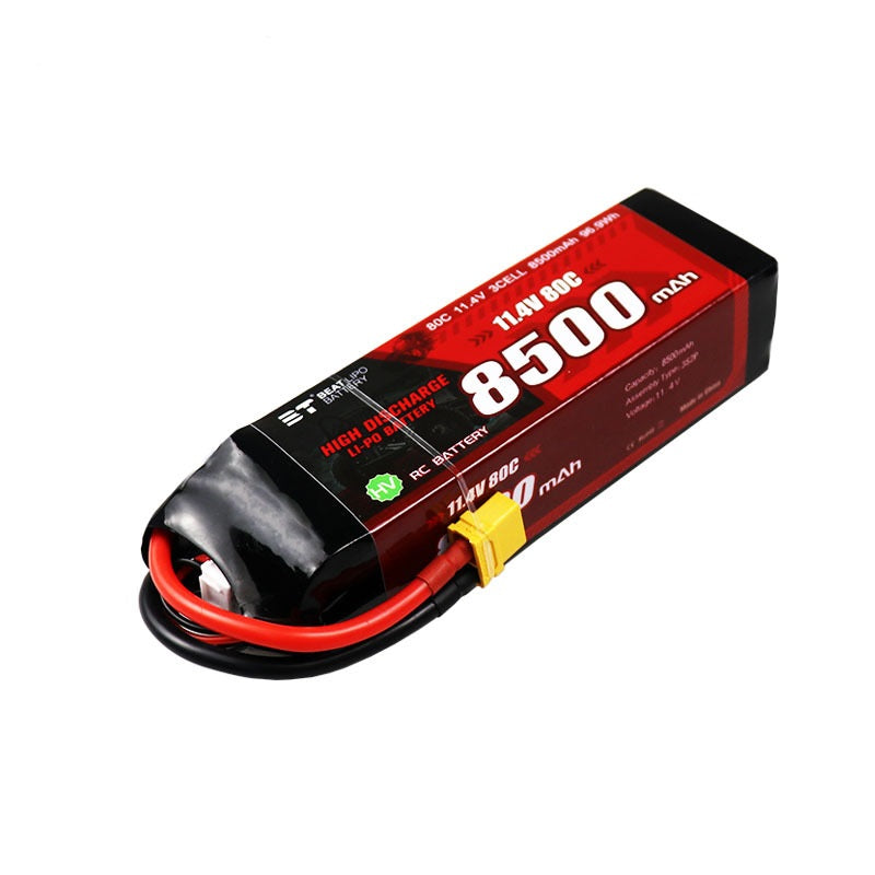 8500mAh 80C LiHV Battery Series – 2S / 3S / 4S High-Capacity Packs for RC Cars & FPV Drones (XT60 / T-Plug)