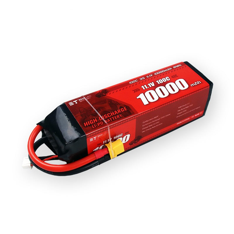 10000mAh 100C LiPo Battery Series – 2S / 3S / 4S High-Capacity High-Burst Packs for RC Cars & FPV Drones (XT60 / T-Plug)