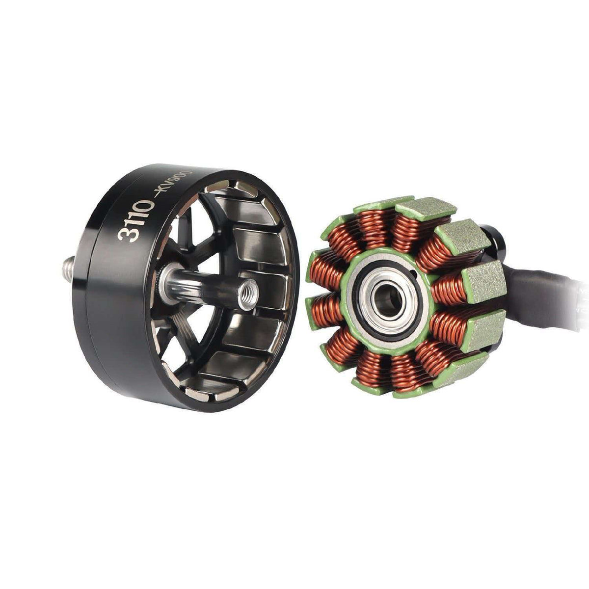 3110 900KV Brushless Motor 4-Pack – 9"–10" FPV Heavy-Lift Motor, 1425W 6S High-Efficiency with N52H Magnets & 5mm Shaft