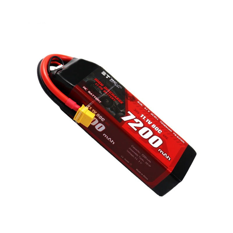 7200mAh 80C LiPo Battery Series – 2S / 3S Ultra-High-Capacity High-Burst Packs for RC Cars & FPV Drones (XT60 / T-Plug)