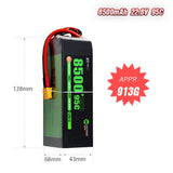 8000-9500mAh 6S 95C LiHV Battery Series – High-Capacity High-Burst Packs for X-Class & Heavy-Lift FPV (XT60 / XT90 Anti-Spark)