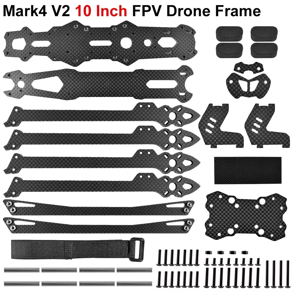 Mark 4 V2 10" FPV Long Range Frame Kit – 424mm Wheelbase, 3K T300 Carbon, 7mm Arms, H-Type