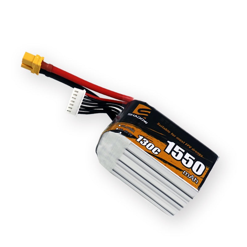 1550mAh 130C LiPo Battery Series – 4S / 6S Lightweight High-Burst Packs for FPV Racing & Freestyle (XT60)