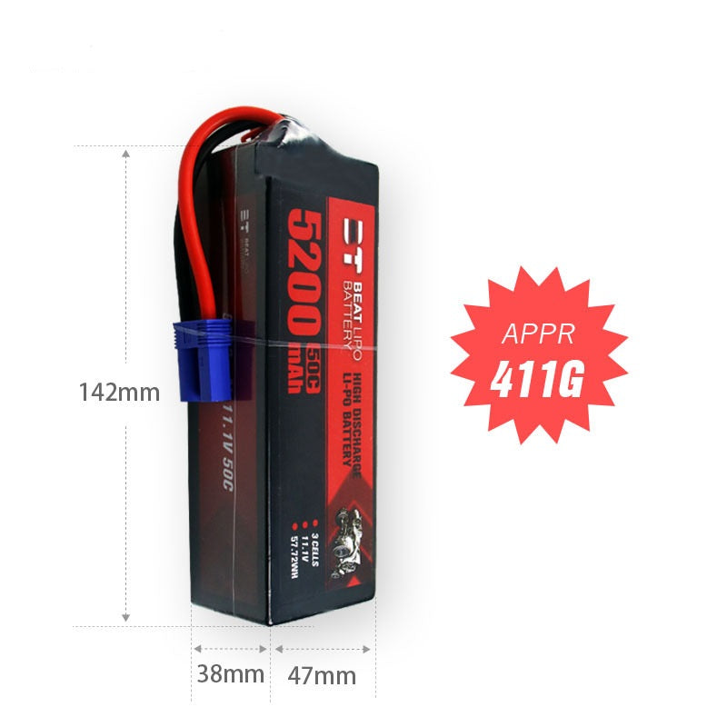 5200mAh 50C Hardcase LiPo Battery Series – 2S / 3S Competition-Grade Packs for RC Cars & FPV Drones (XT60 / T-Plug)
