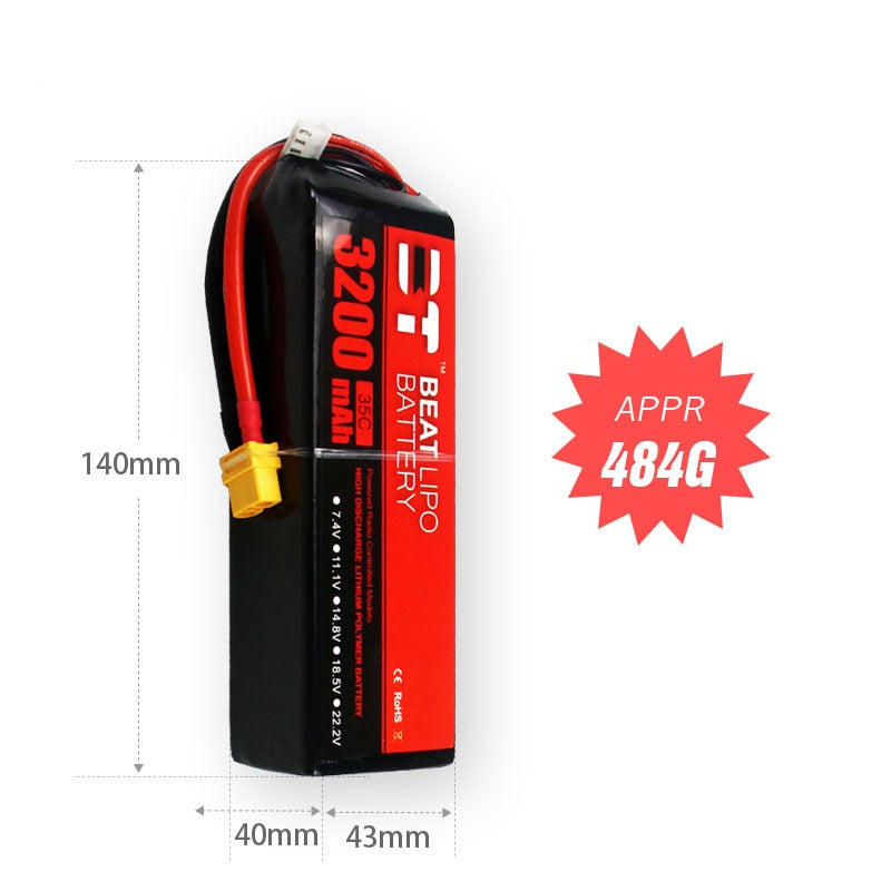 3200mAh 35C LiPo Battery Series – 4S / 6S High-Capacity Long-Endurance Packs for FPV Drones & RC (XT60 / T-Plug)