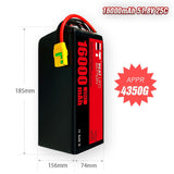 16000mAh 25C LiPo Battery Series – 6S / 8S / 14S High-Capacity Long-Endurance Packs for Heavy-Lift UAVs