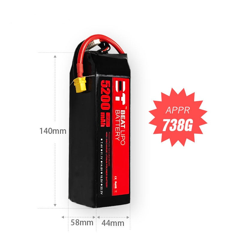 5200mAh 35C LiPo Battery Series – 4S / 6S High-Capacity Long-Endurance Packs for FPV Drones & RC (XT60 / T-Plug)