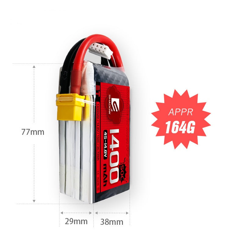 1400mAh 150C LiPo Battery Series – 4S / 6S Ultra-Light High-Burst Packs for FPV Racing & Freestyle (XT60)