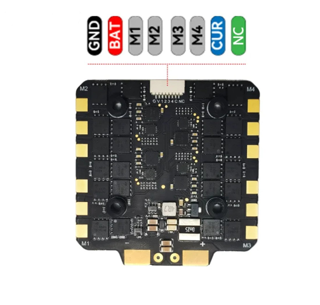F722 3-8S 36x36mm Flight Controller + 80A 4-in-1 BLHeli ESC Combo – Dual 5V/10V BEC, 16MB Blackbox, DSHOT600, for FPV Freestyle & Racing Drone